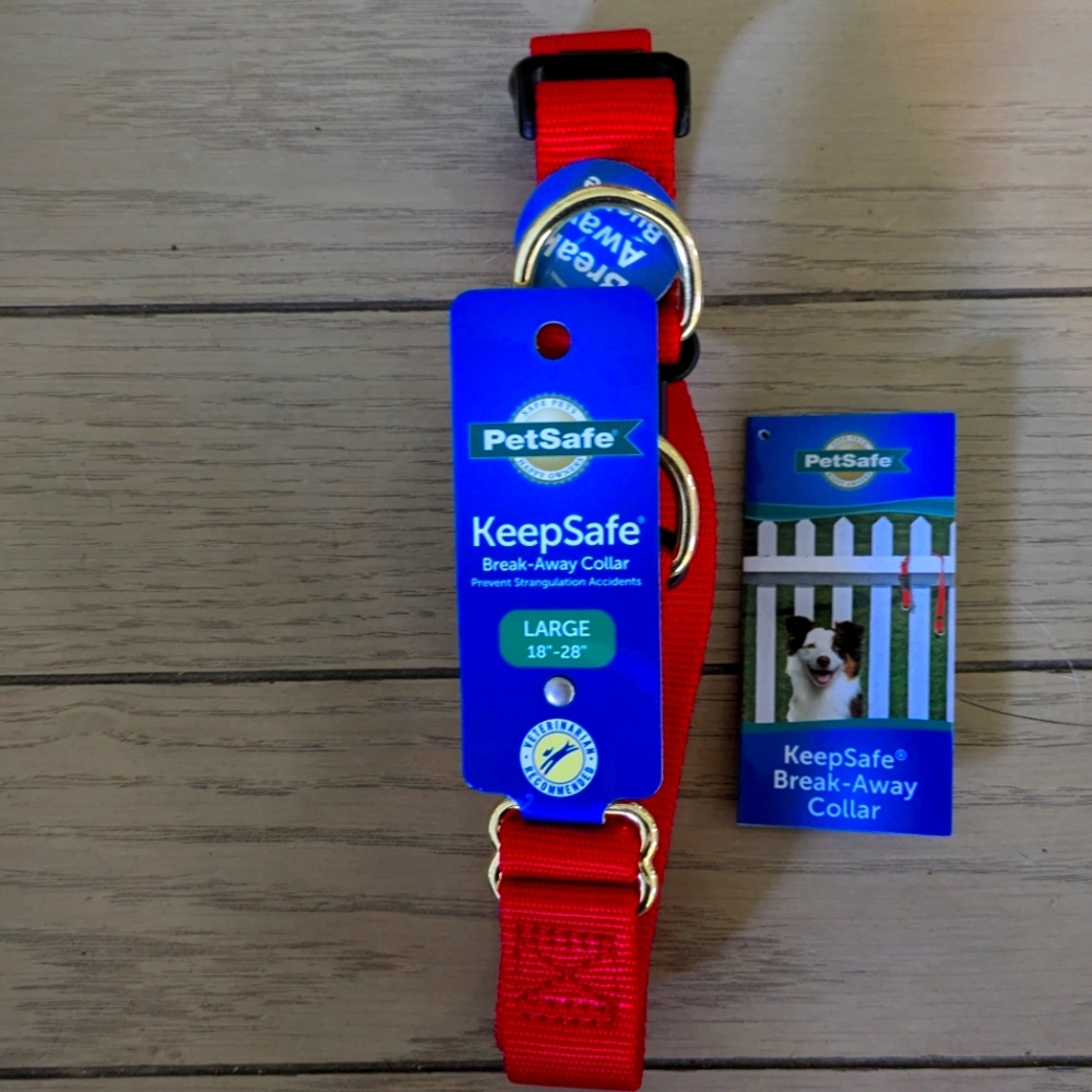 PetSafe Keepsafe Dog Breakaway Collar Red Size L NWT